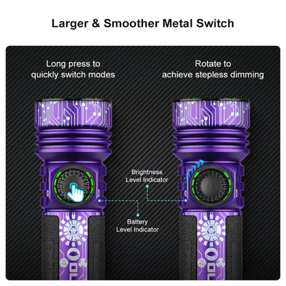 OLIGHT SEEKER4PROVIOLET Seeker 4 Pro High Power Flashlight Color - Cyber Violet CW(5700~7000K) VM Hardware