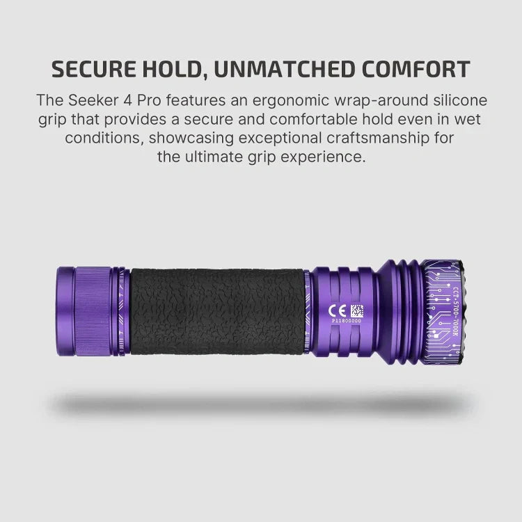 OLIGHT SEEKER4PROVIOLET Seeker 4 Pro High Power Flashlight Color - Cyber Violet CW(5700~7000K) VM Hardware
