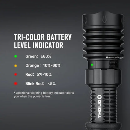 OLIGHT WARRIORX4MTBK Warrior X 4 USB-C and MCC Rechargeable Tactical Flashlight With Holster - Matte Black VM Hardware