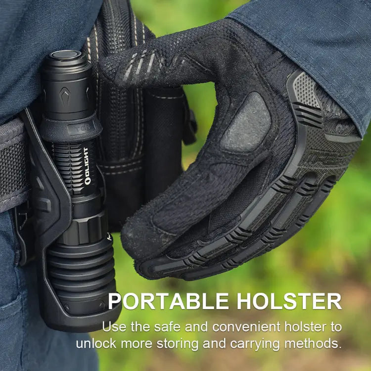 OLIGHT WARRIORX4MTBK Warrior X 4 USB-C and MCC Rechargeable Tactical Flashlight With Holster - Matte Black VM Hardware