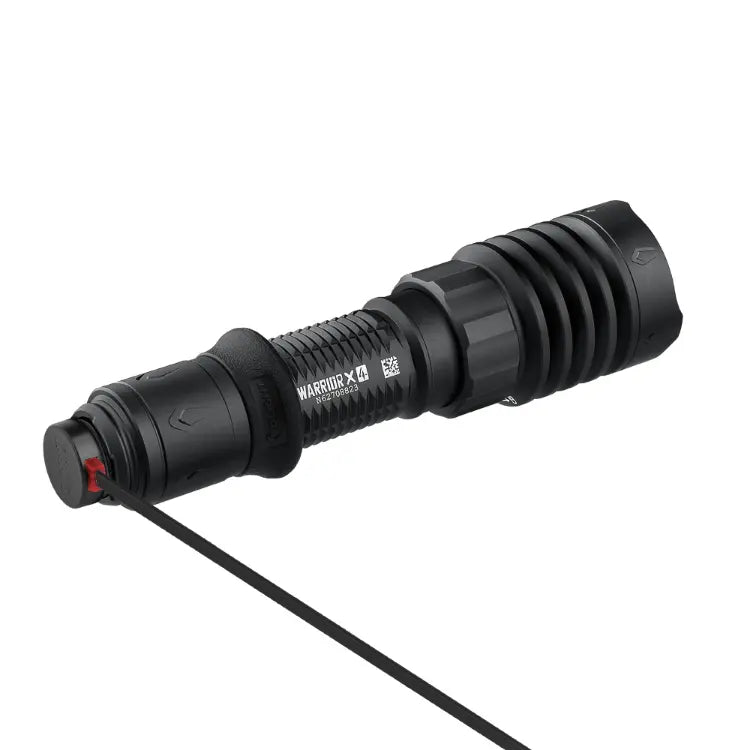 OLIGHT WARRIORX4MTBK Warrior X 4 USB-C and MCC Rechargeable Tactical Flashlight With Holster - Matte Black VM Hardware