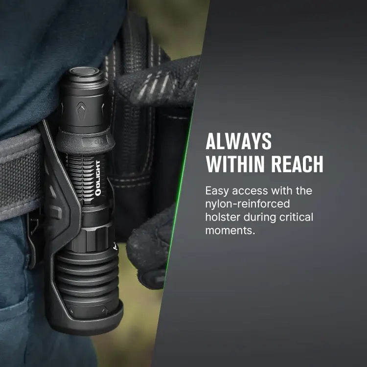 OLIGHT WARRIORX4MTBK Warrior X 4 USB-C and MCC Rechargeable Tactical Flashlight With Holster - Matte Black VM Hardware