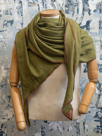 Olivewood Linen Scarf Late Sunday Afternoon