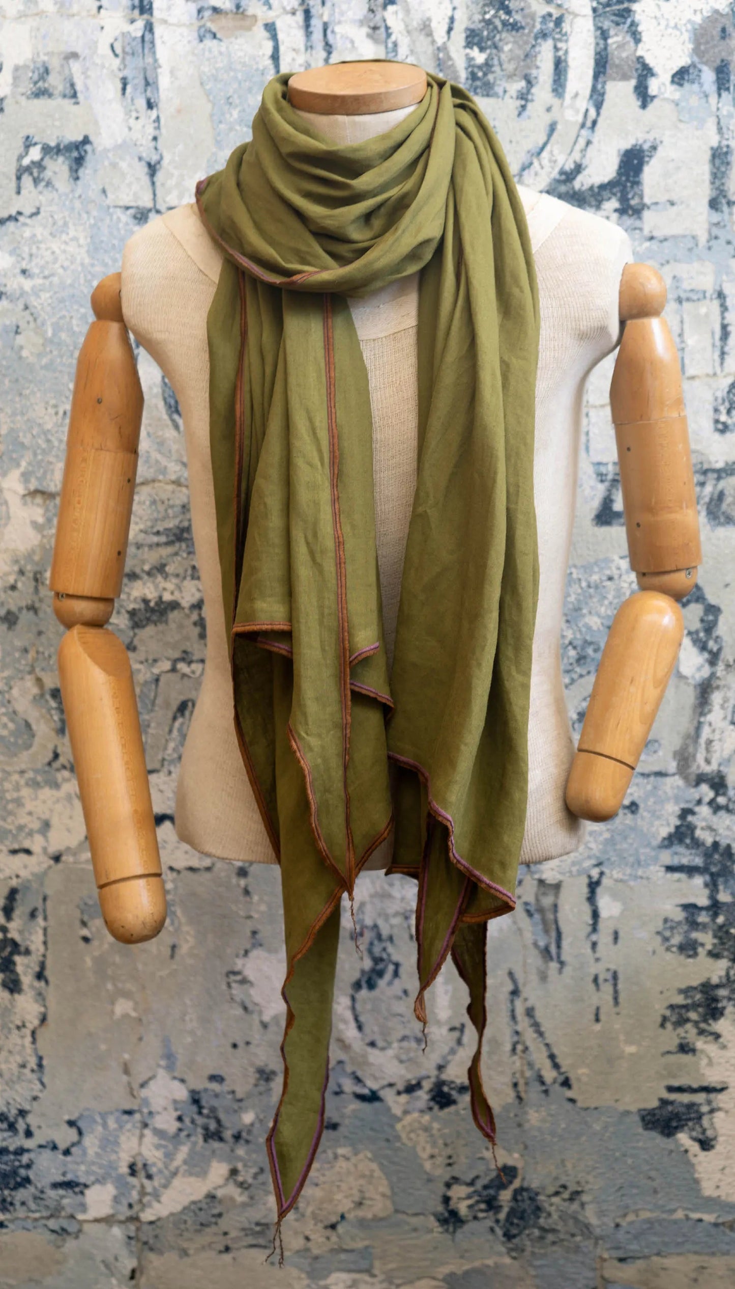 Olivewood Linen Scarf Late Sunday Afternoon