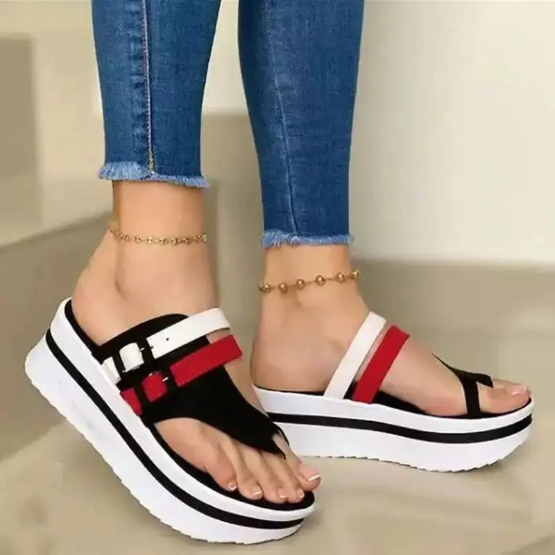 Women's Wedge Heel Platform Sandals and Slippers