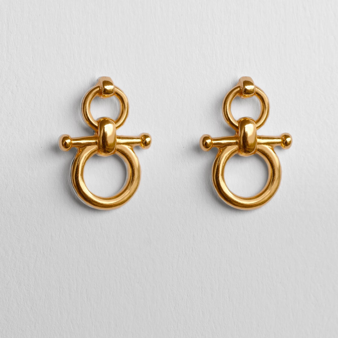 Ocala - Single Horse Bit Equestrian Earring in Gold Urban-Equestrian
