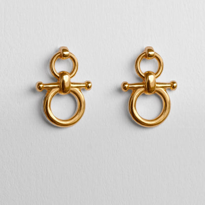 Ocala - Single Horse Bit Equestrian Earring in Gold Urban-Equestrian