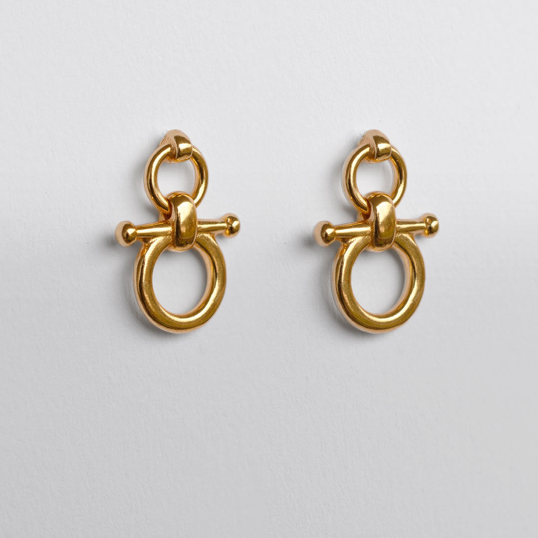 Ocala - Single Horse Bit Equestrian Earring in Gold Urban-Equestrian