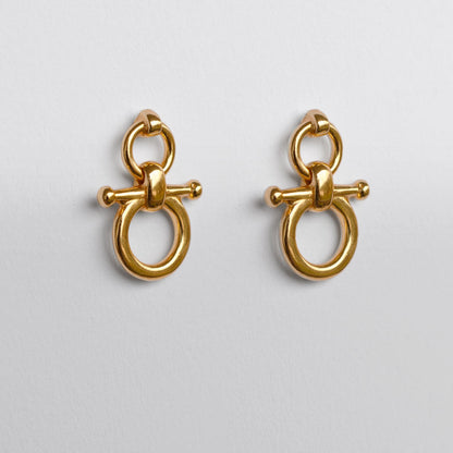 Ocala - Single Horse Bit Equestrian Earring in Gold Urban-Equestrian