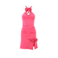 Hollow Sheath Dress with Halter Neck for Women