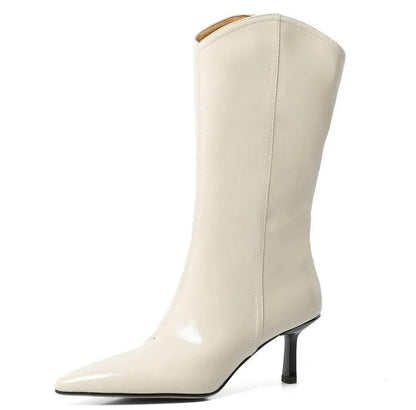 Elegant Stiletto Mid-Calf Boots Country in My Heart