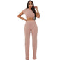 High Elastic Cotton Wide Leg Pants Two-Piece Set