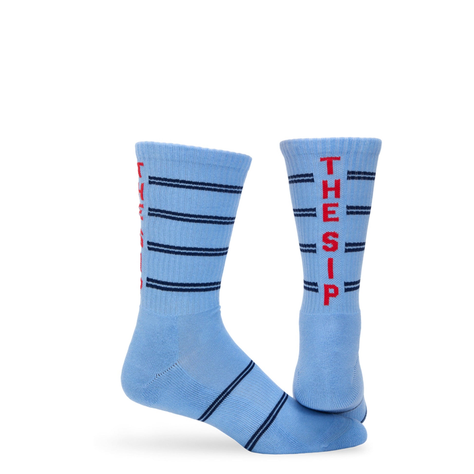 Powder Stripe The Sip Casual Crew Socks DeadSoxy