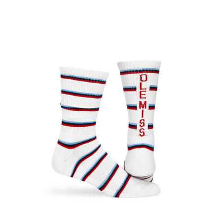 White Stripe Ole Miss Casual Crew DeadSoxy