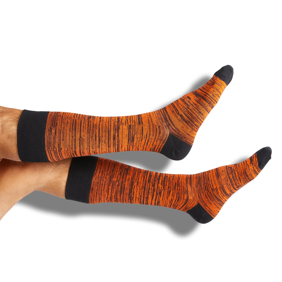 Orange and Black Marl Dress Socks DeadSoxy
