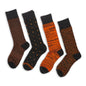 Orange / Black Dress Socks 4-Pack DeadSoxy
