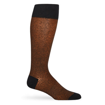 Orange and Black Birdseye Dress Socks DeadSoxy