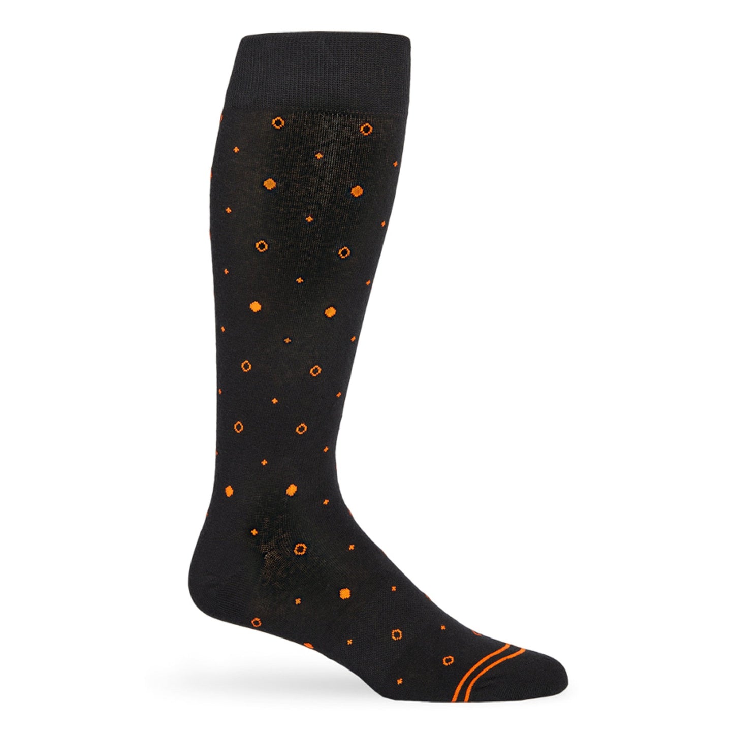 Orange and Black Mixed Dot Dress Socks DeadSoxy