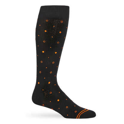 Orange and Black Mixed Dot Dress Socks DeadSoxy