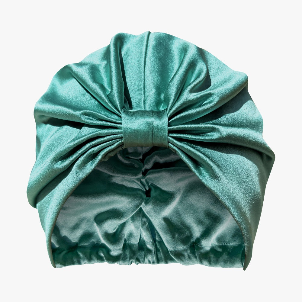 Organic Silk Hair Bonnet Jade Green LINA LENNOX
