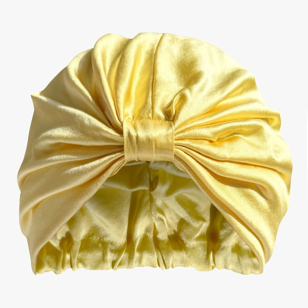 Organic Silk Hair Bonnet Sunshine Yellow LINA LENNOX