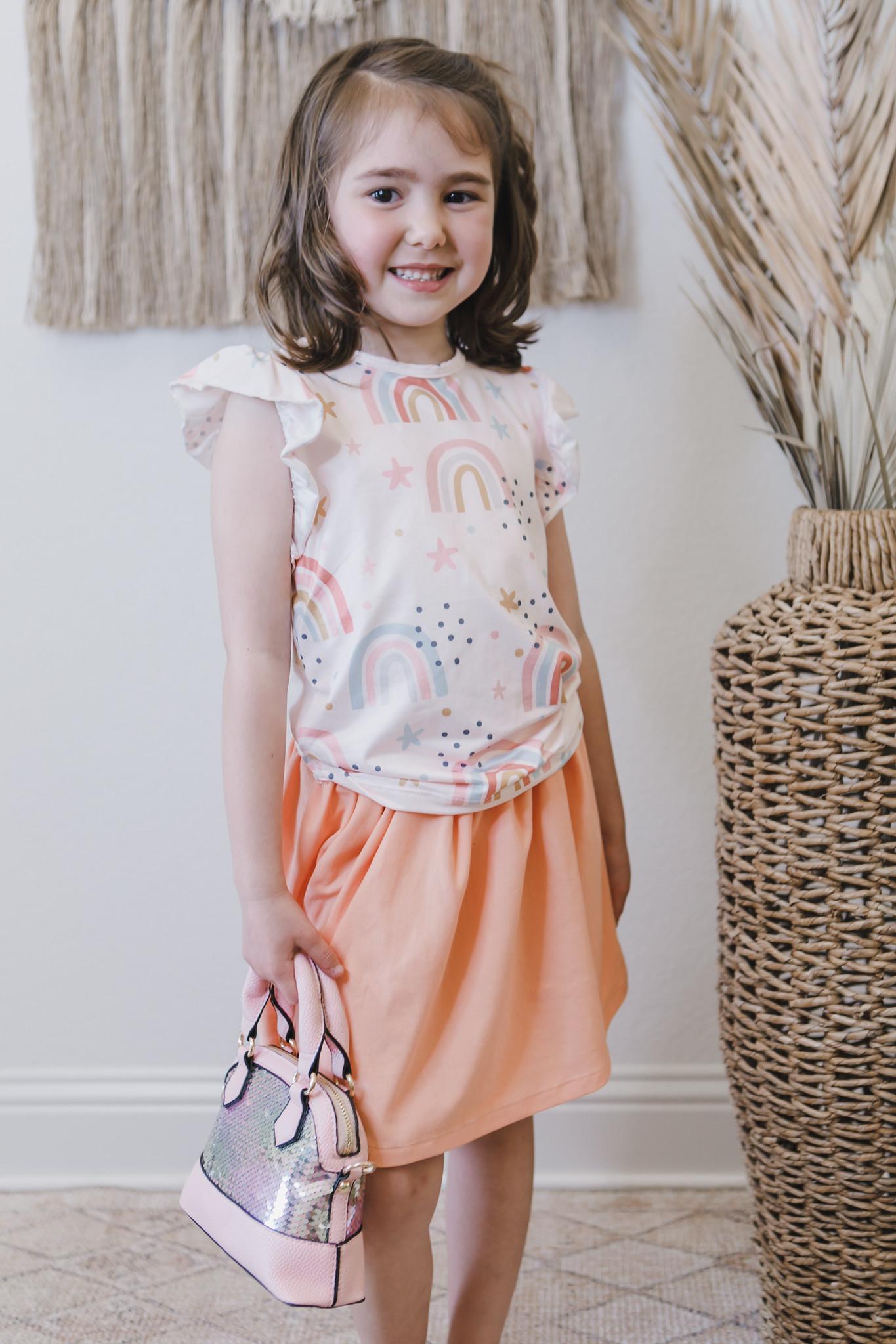 Over the Rainbow S/S Ruffle Tee Mila & Rose ®