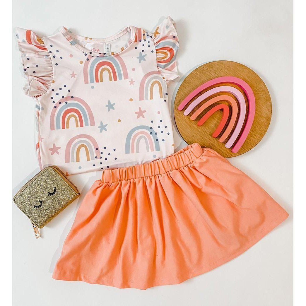 Over the Rainbow S/S Ruffle Tee Mila & Rose ®