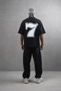Oversize Cotton Tee - "777" Graphic Print Shirt Withinblack