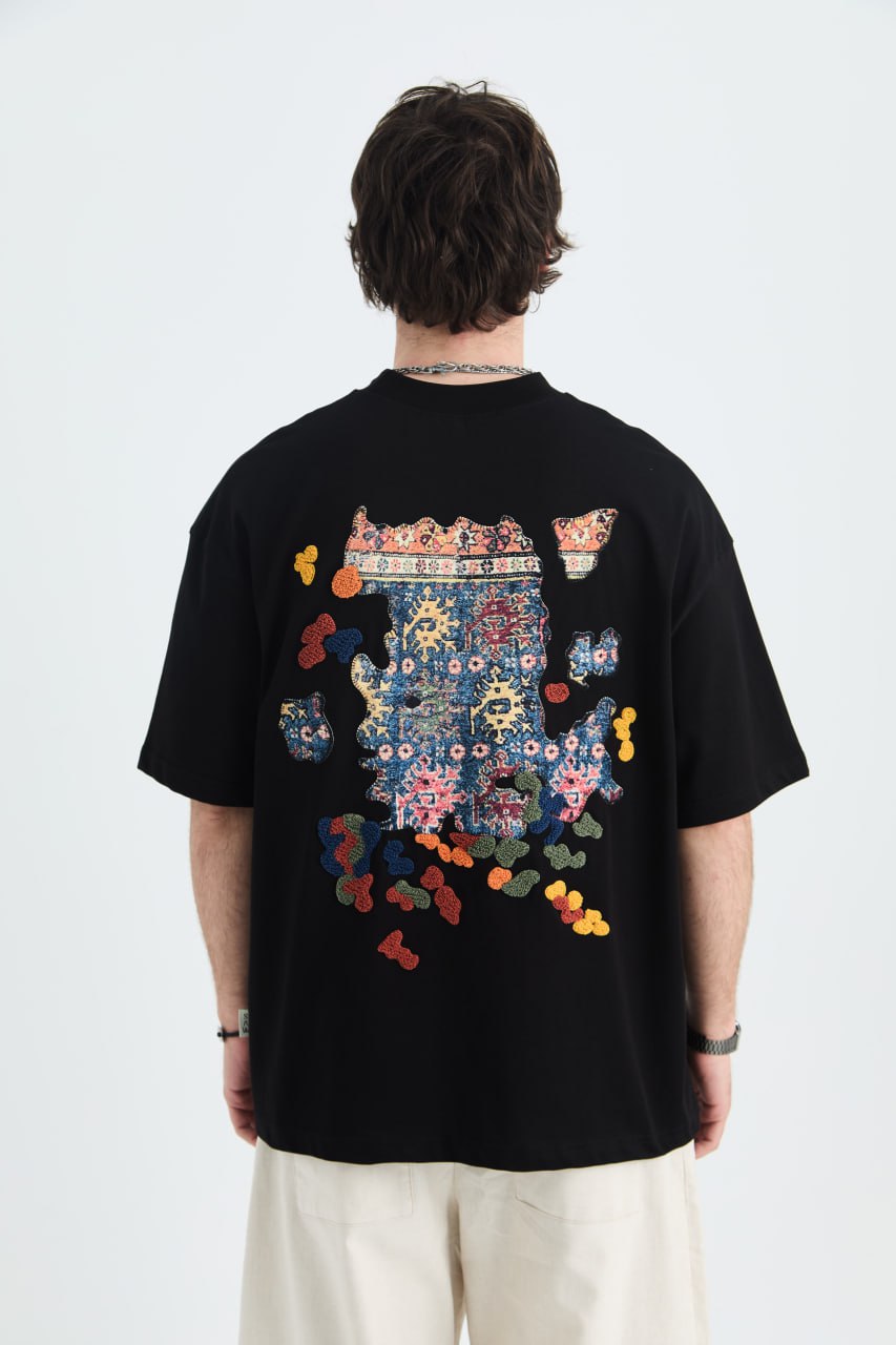 AUTHENTIC Embroidery Oversize Cotton Tee Withinblack