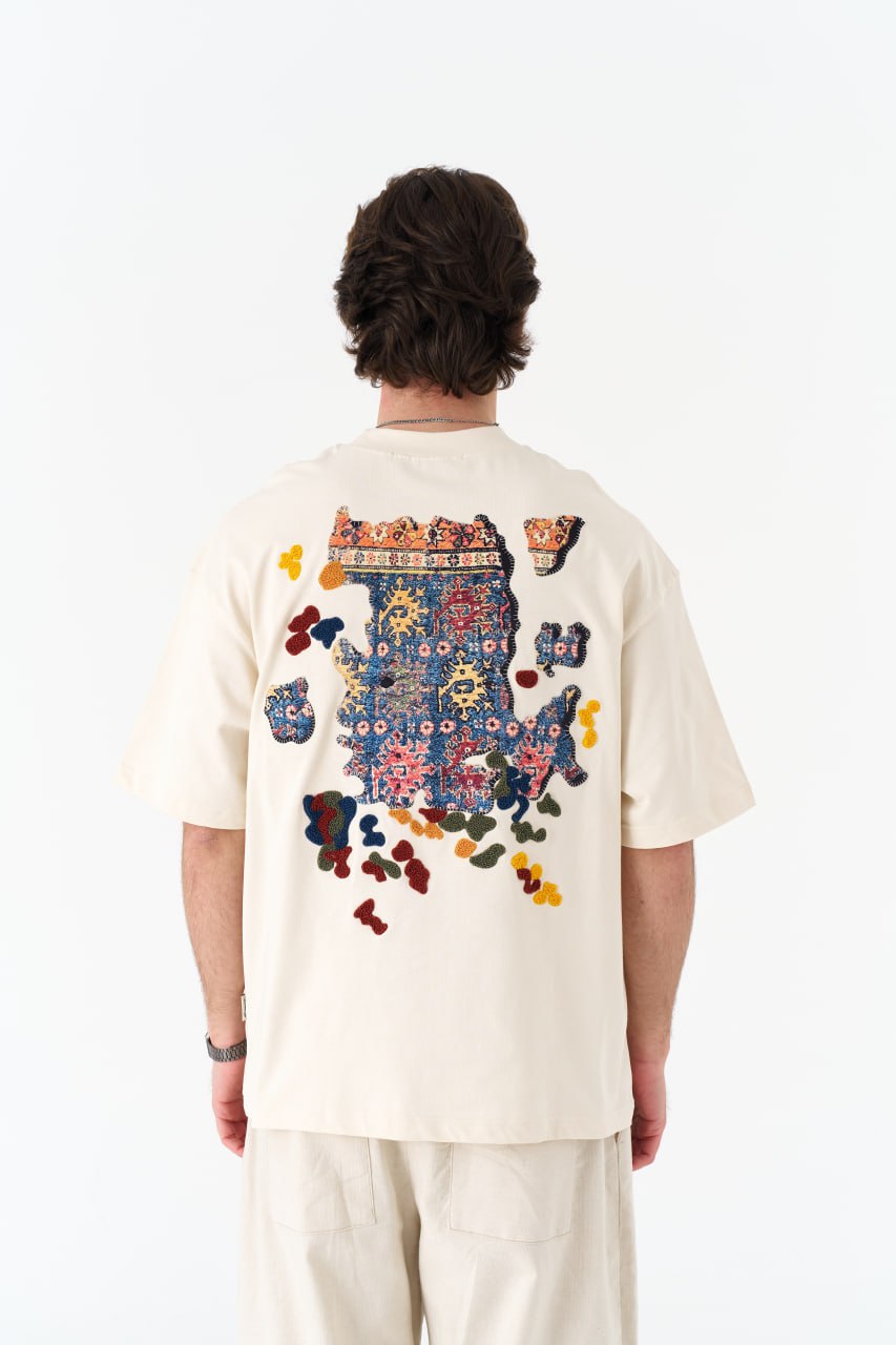 AUTHENTIC Embroidery Oversize Cotton Tee Withinblack