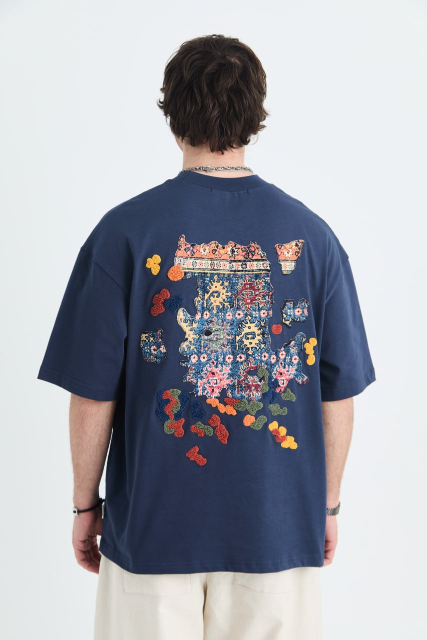 AUTHENTIC Embroidery Oversize Cotton Tee Withinblack