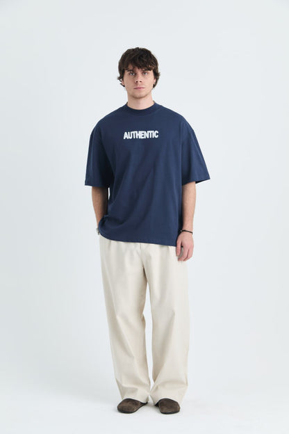 AUTHENTIC Embroidery Oversize Cotton Tee Withinblack