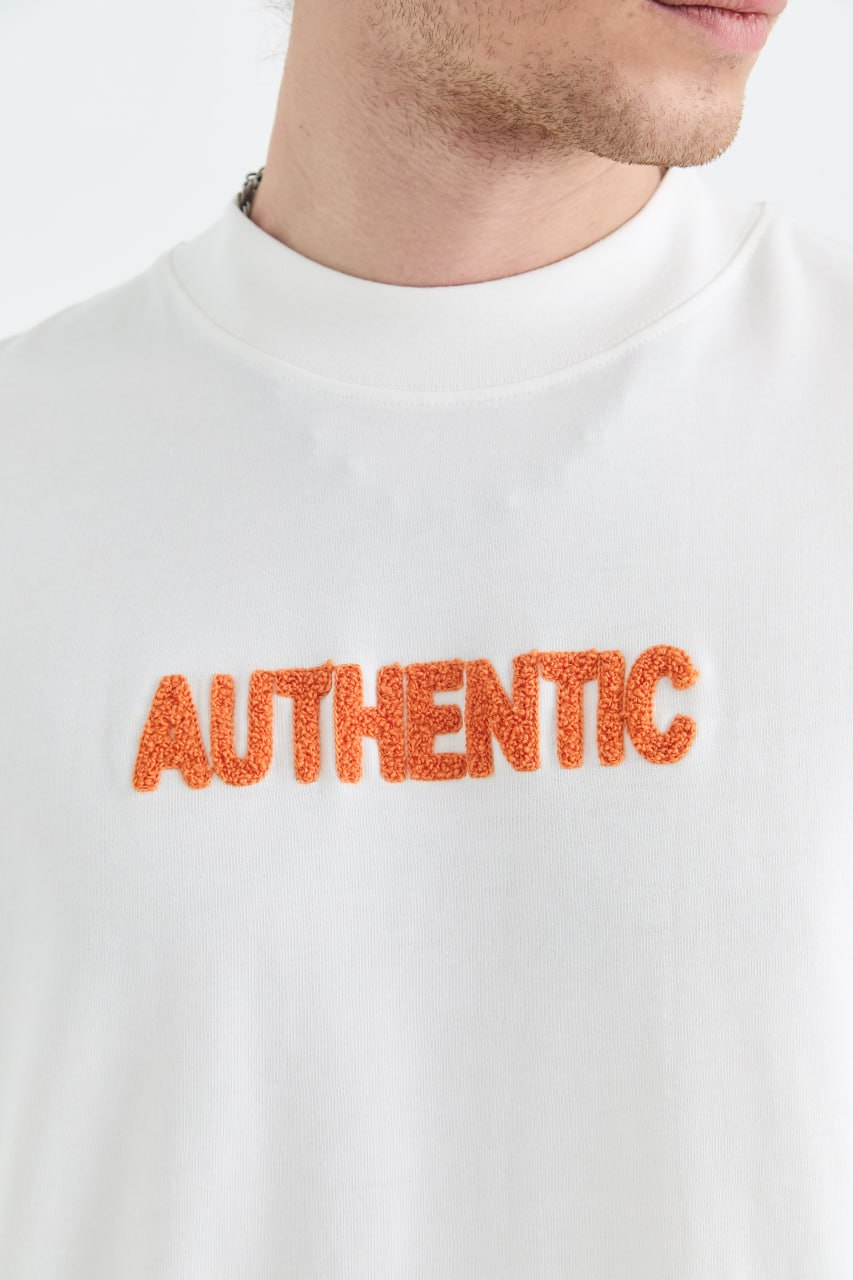 AUTHENTIC Embroidery Oversize Cotton Tee Withinblack