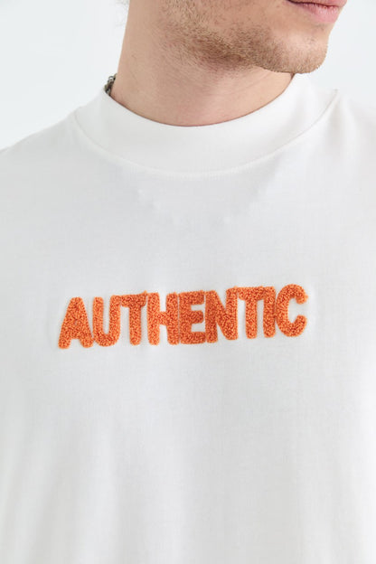 AUTHENTIC Embroidery Oversize Cotton Tee Withinblack
