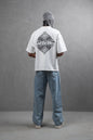 Oversize Cotton Tee - Abstract Diamond Graphic Print Withinblack