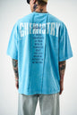 Oversize Cotton Tee - "Chemistry" Distressed Graphic Print Withinblack