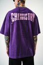 Oversize Cotton Tee - "Chemistry" Distressed Graphic Print Withinblack