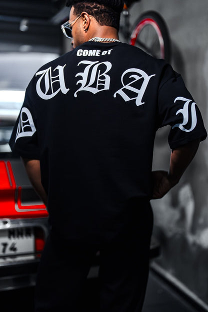 Oversize Cotton Tee – Come Ot Dubai Embroidered Shirt Withinblack