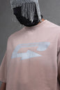 Oversize Cotton Tee – Creating New Roots Futuristic Print Withinblack