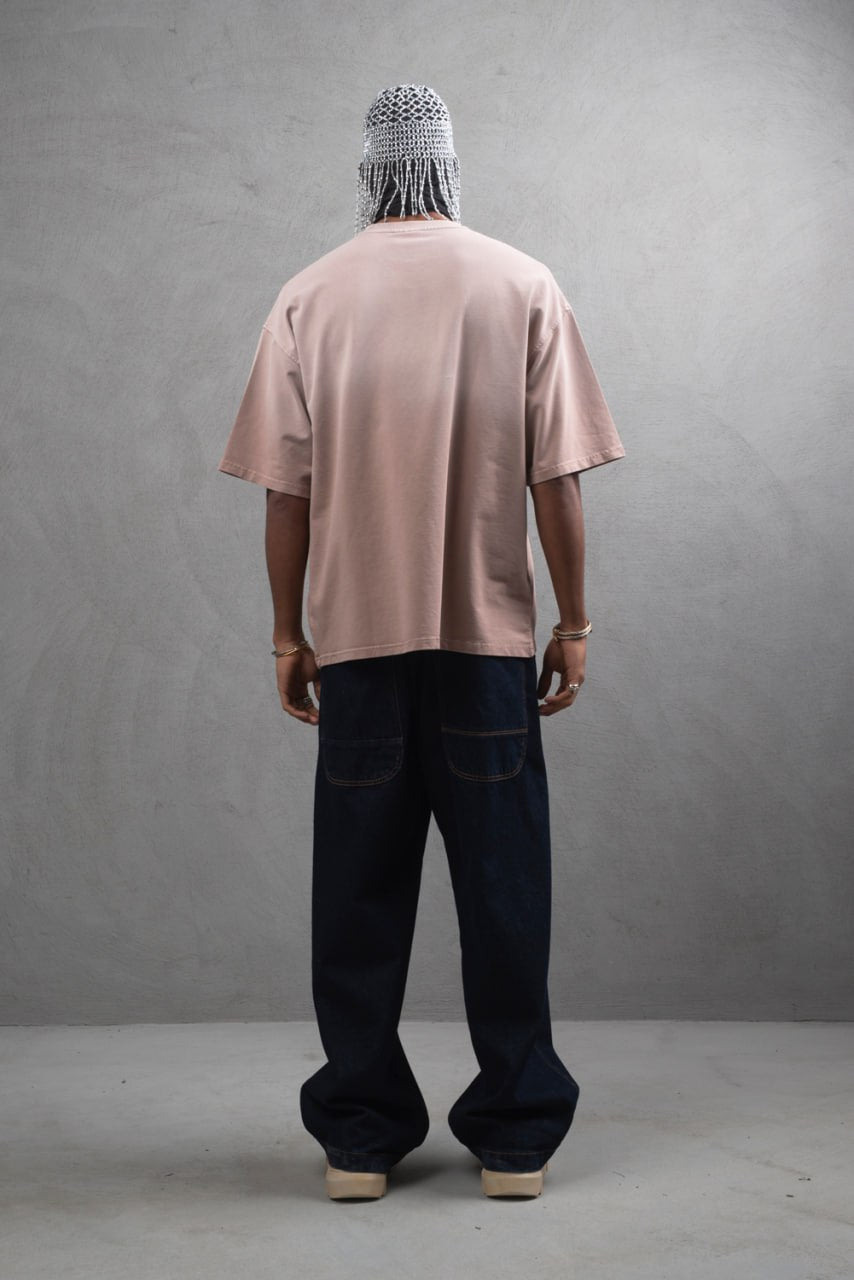 Oversize Cotton Tee – Creating New Roots Futuristic Print Withinblack