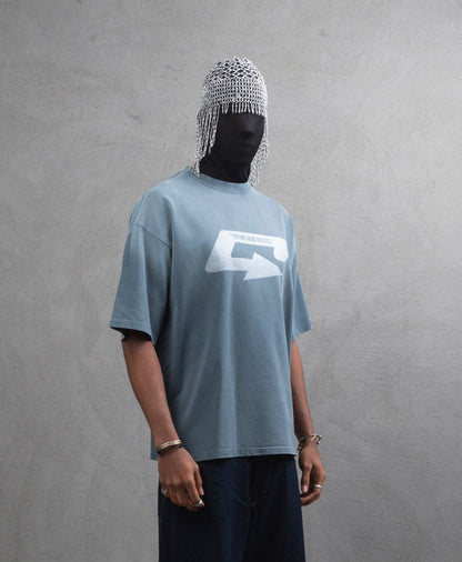 Oversize Cotton Tee – Creating New Roots Futuristic Print Withinblack