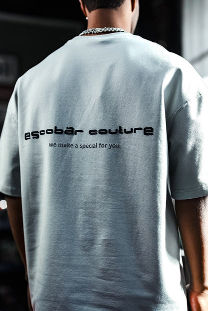 Couture Oversize Cotton T-Shirt – Back Embroidered Streetwear Tee Withinblack