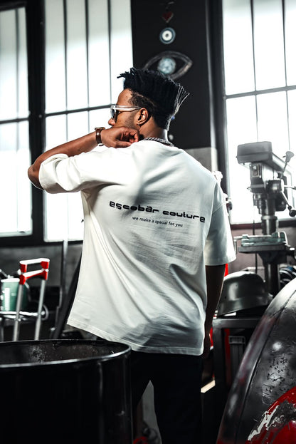 Couture Oversize Cotton T-Shirt – Back Embroidered Streetwear Tee Withinblack