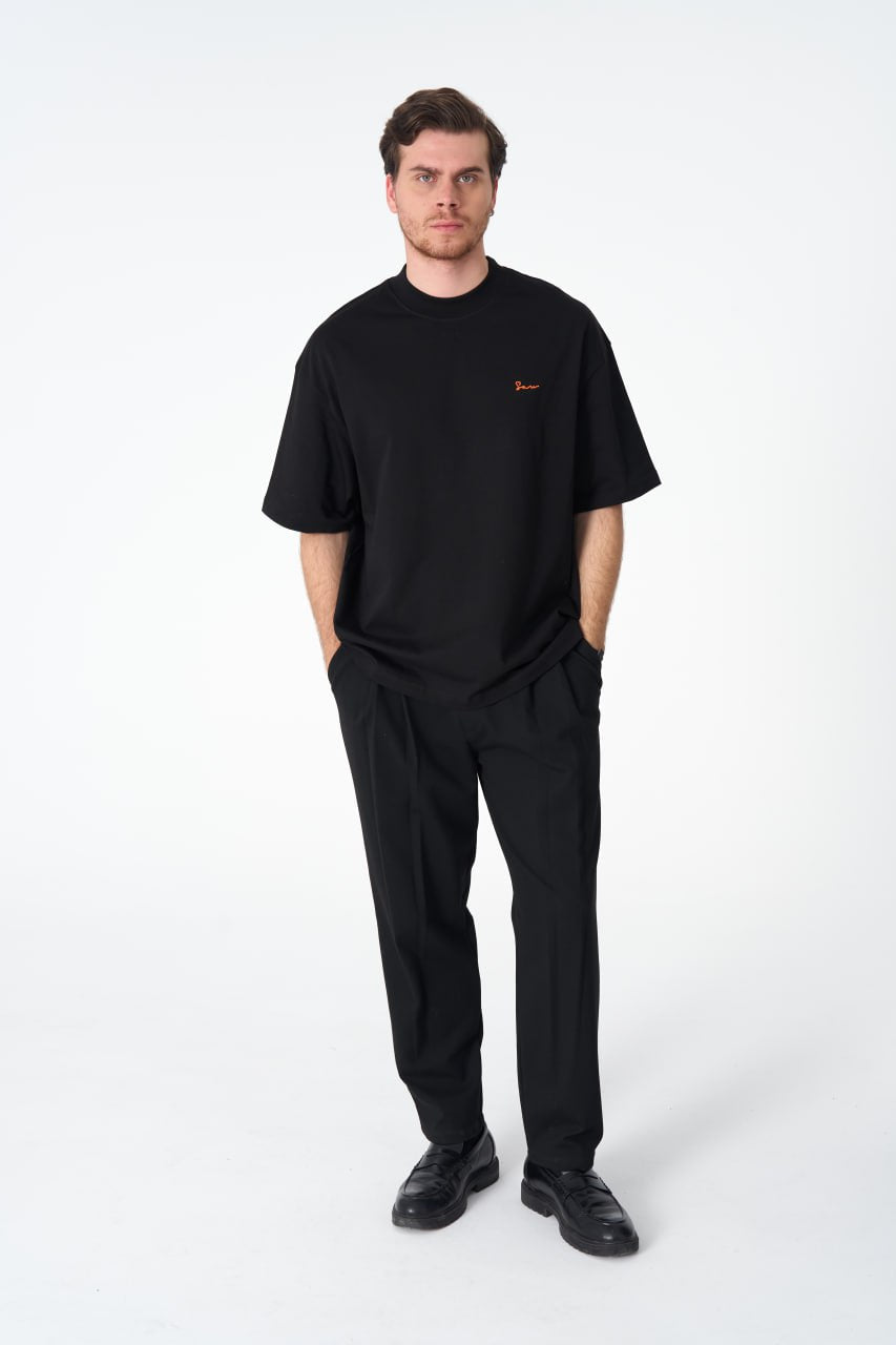 ERA Embroidered Oversize Washed Cotton Tee Withinblack