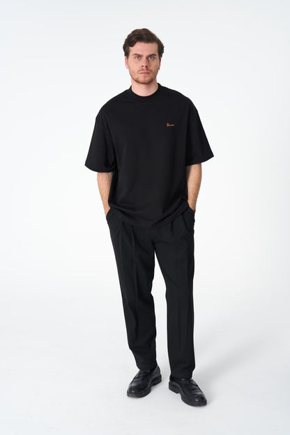 ERA Embroidered Oversize Washed Cotton Tee Withinblack
