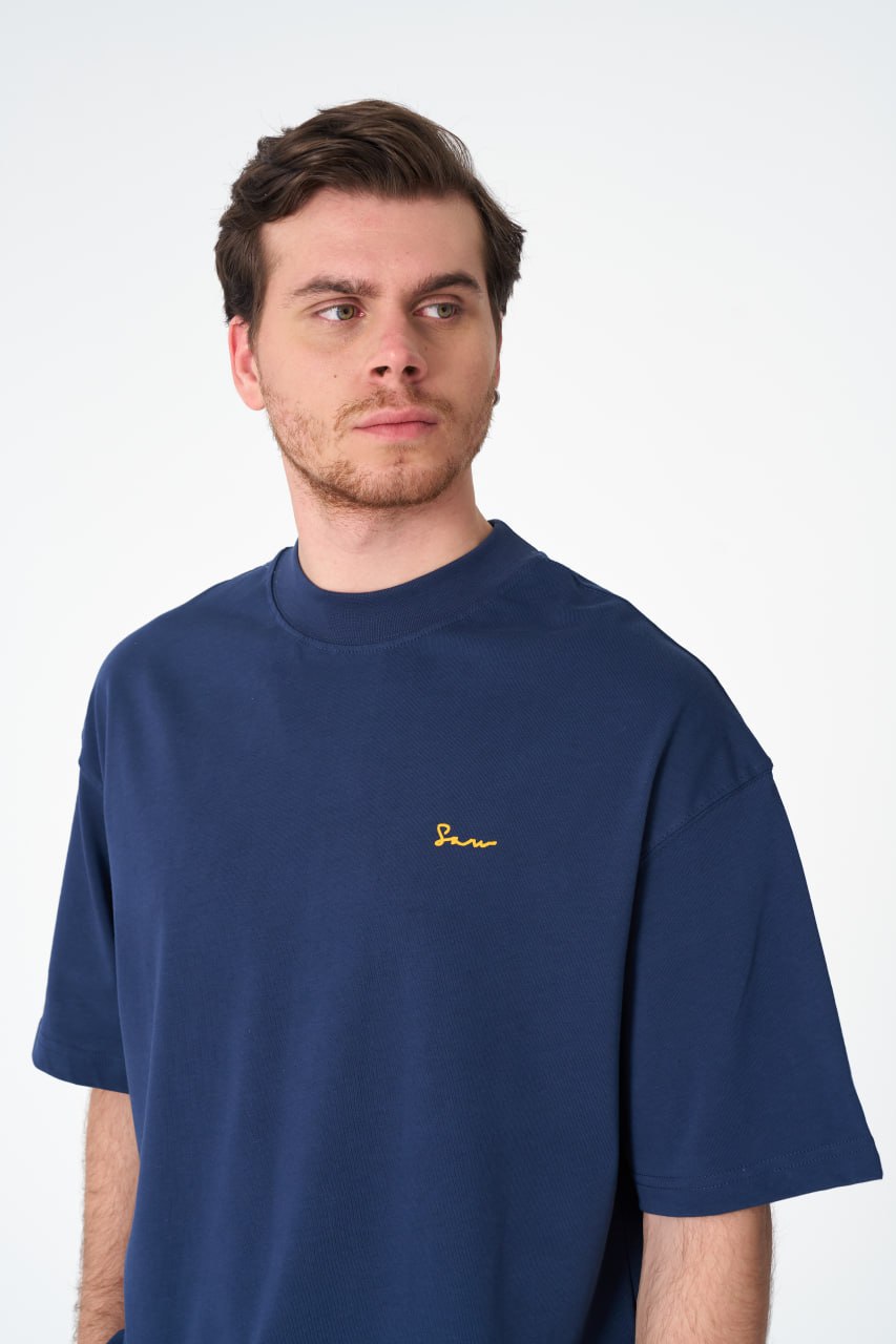 ERA Embroidered Oversize Washed Cotton Tee Withinblack