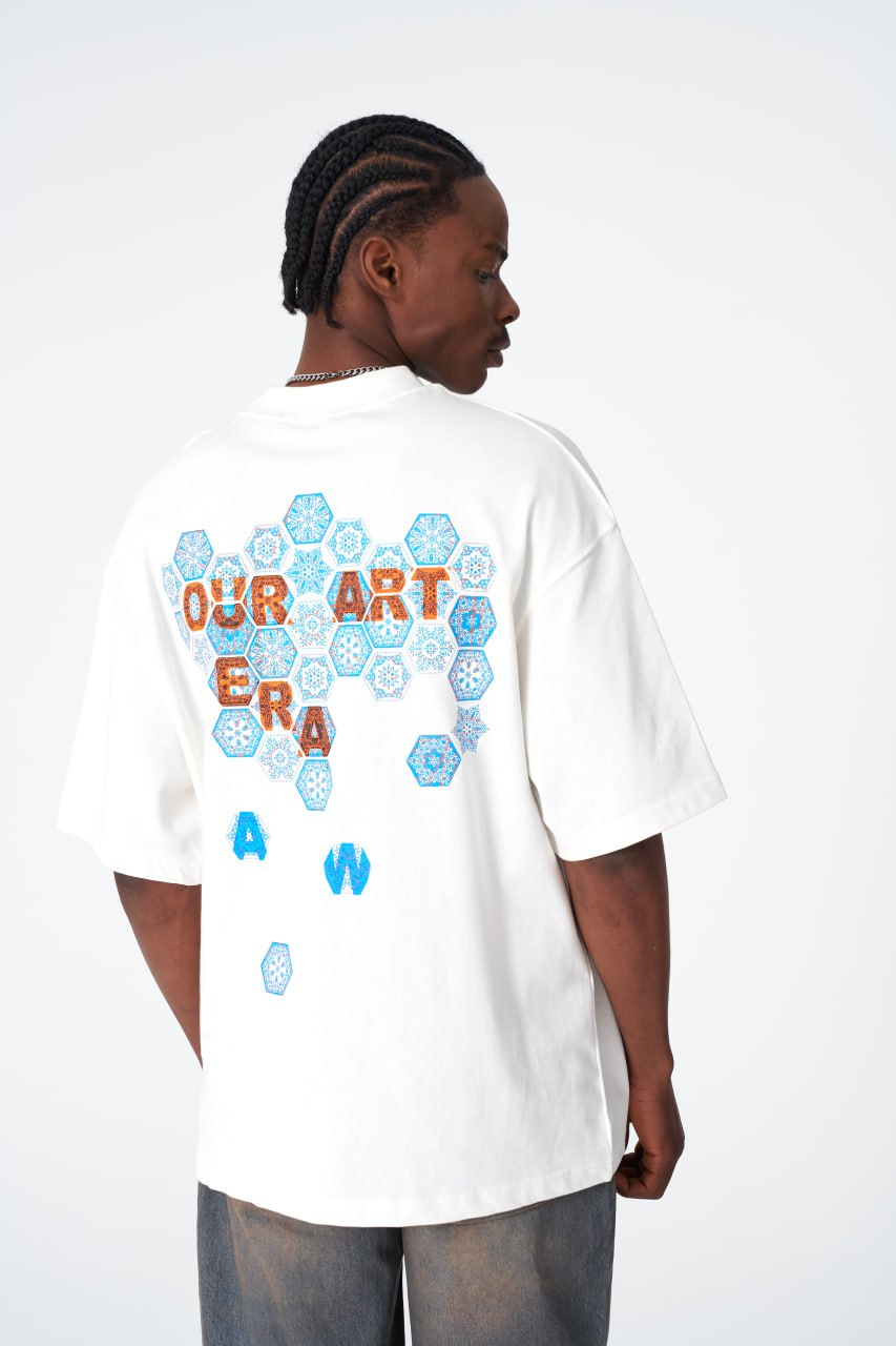 ERA Embroidered Oversize Washed Cotton Tee Withinblack