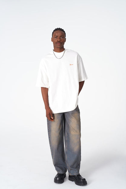 ERA Embroidered Oversize Washed Cotton Tee Withinblack