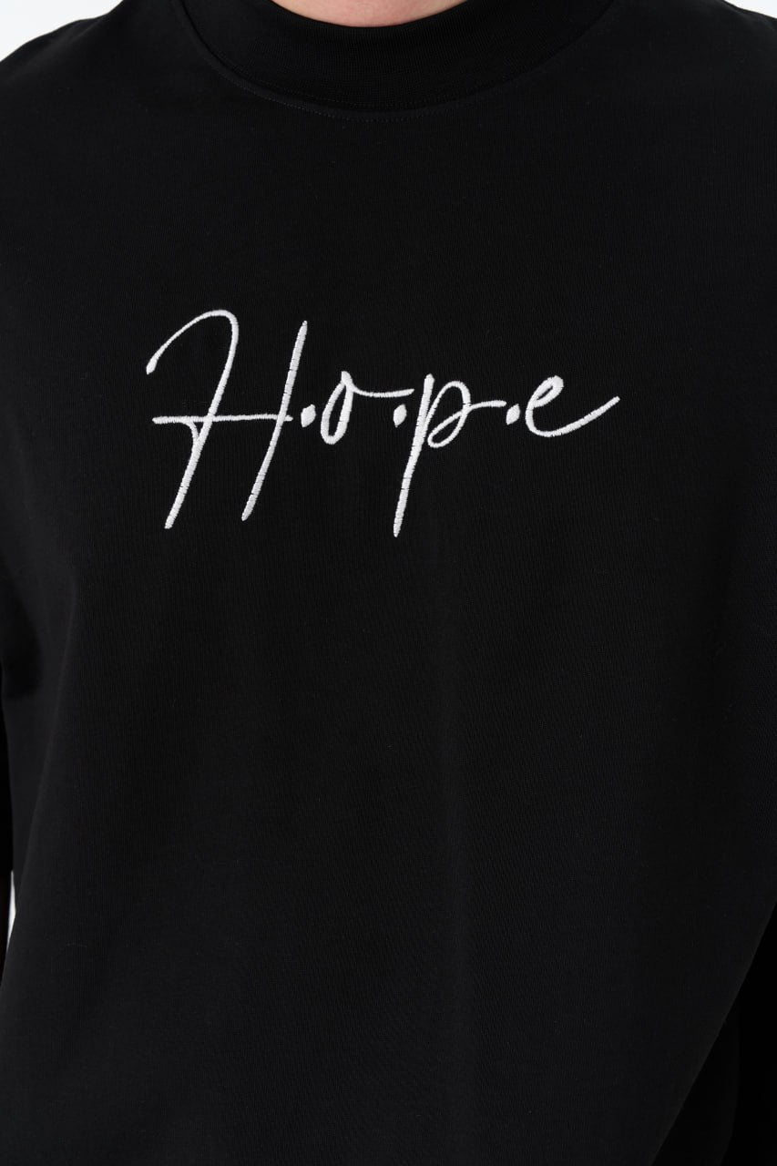 Hope Text & Rug Tapestry Graphic Oversize Tee Withinblack