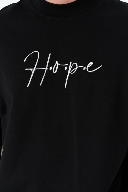 Hope Text & Rug Tapestry Graphic Oversize Tee Withinblack